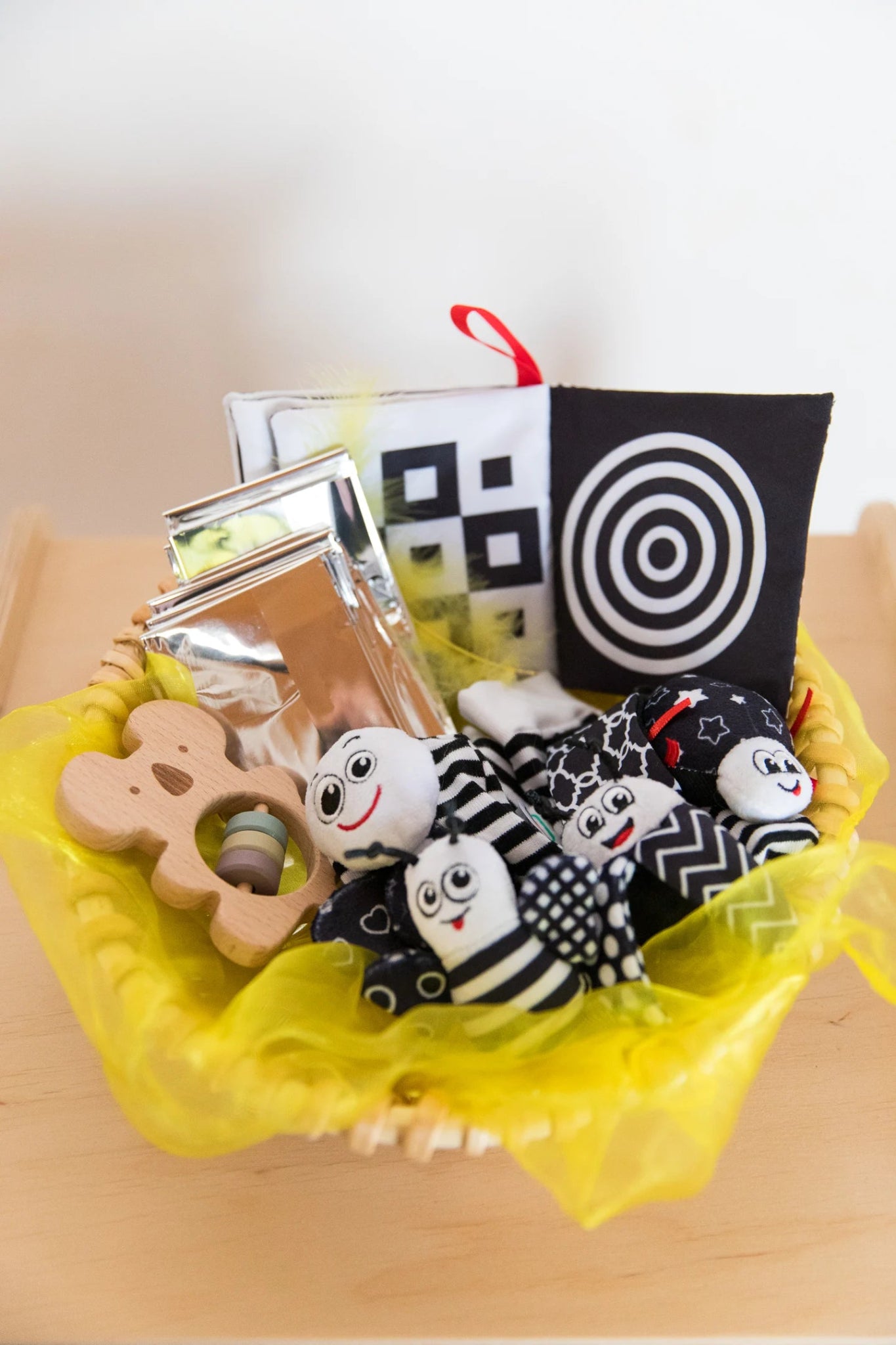 Newborn Sensory Basket Eco-Friendly Montessori Toy