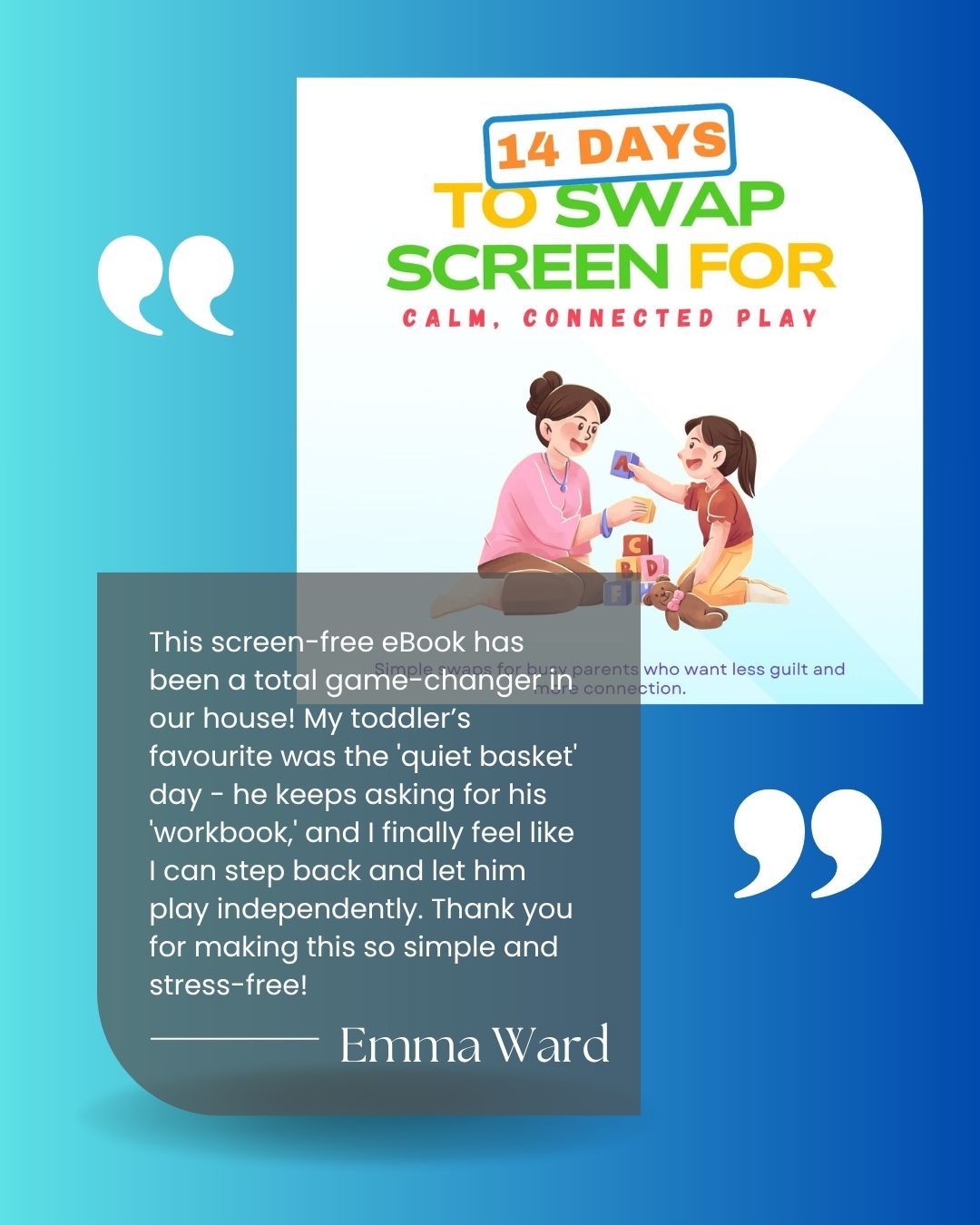 14 Days to Screen-Free, Calm & Connected Play - eBook