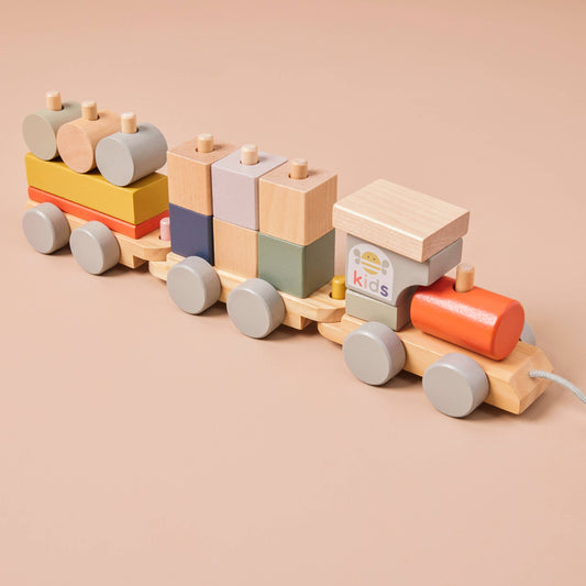 Wooden Pull Along Activity Train