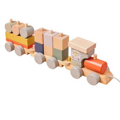 Wooden Pull Along Activity Train