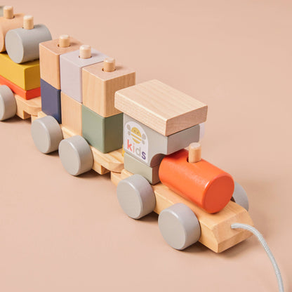 Wooden Pull Along Activity Train