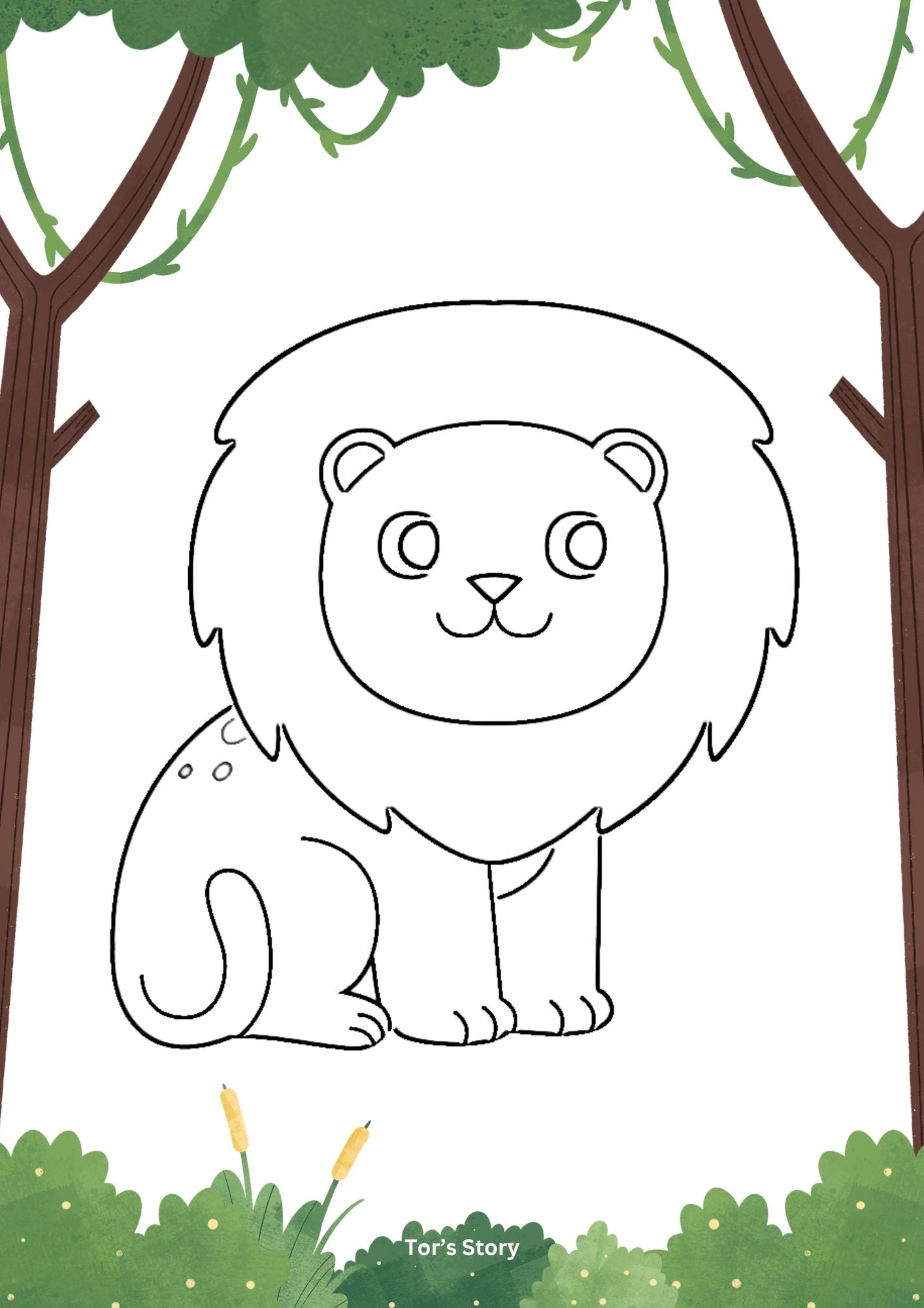 Jungle Animals - A Printable Colouring Book - Tor's Story