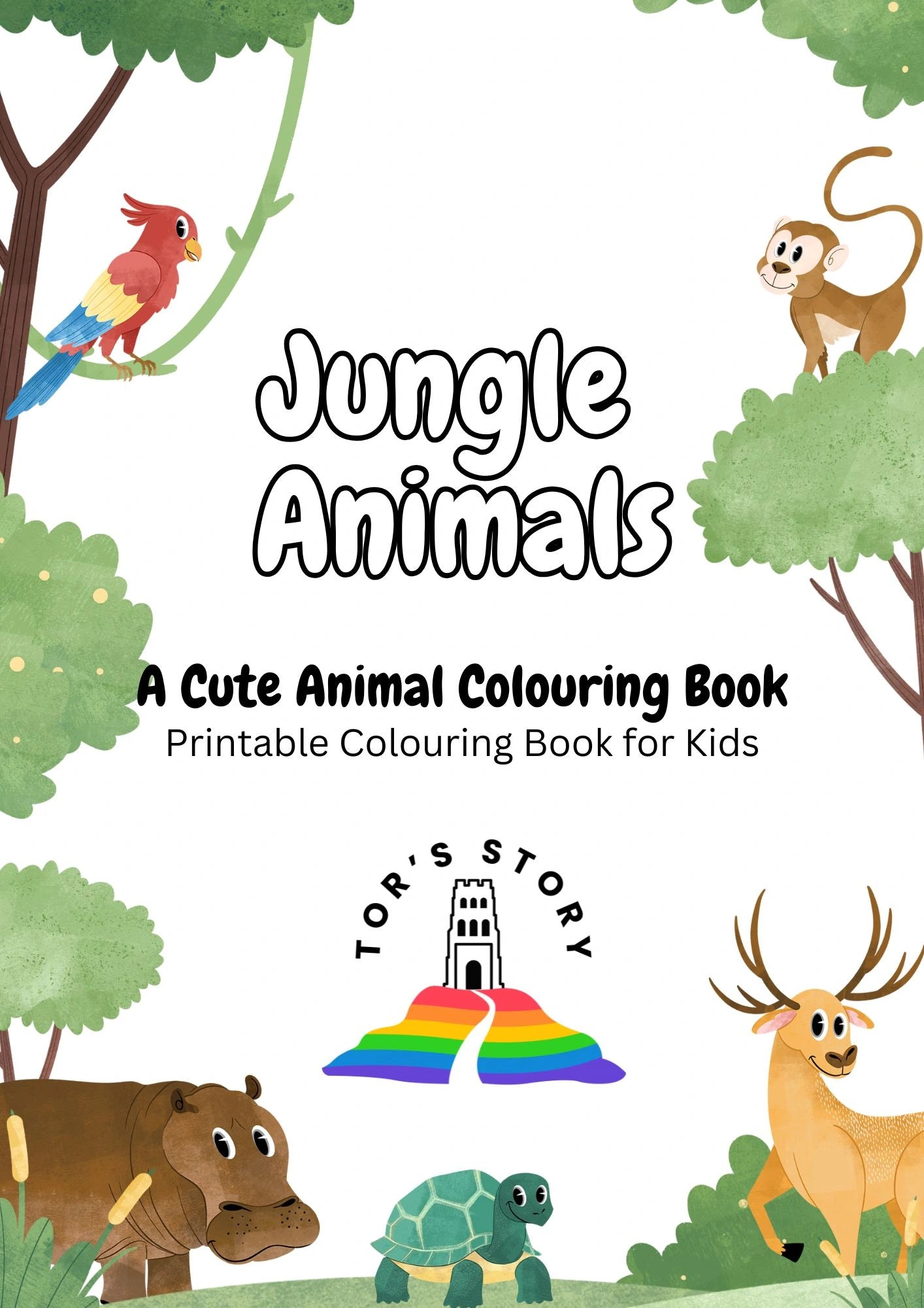 Jungle Animals - A Printable Colouring Book - Tor's Story