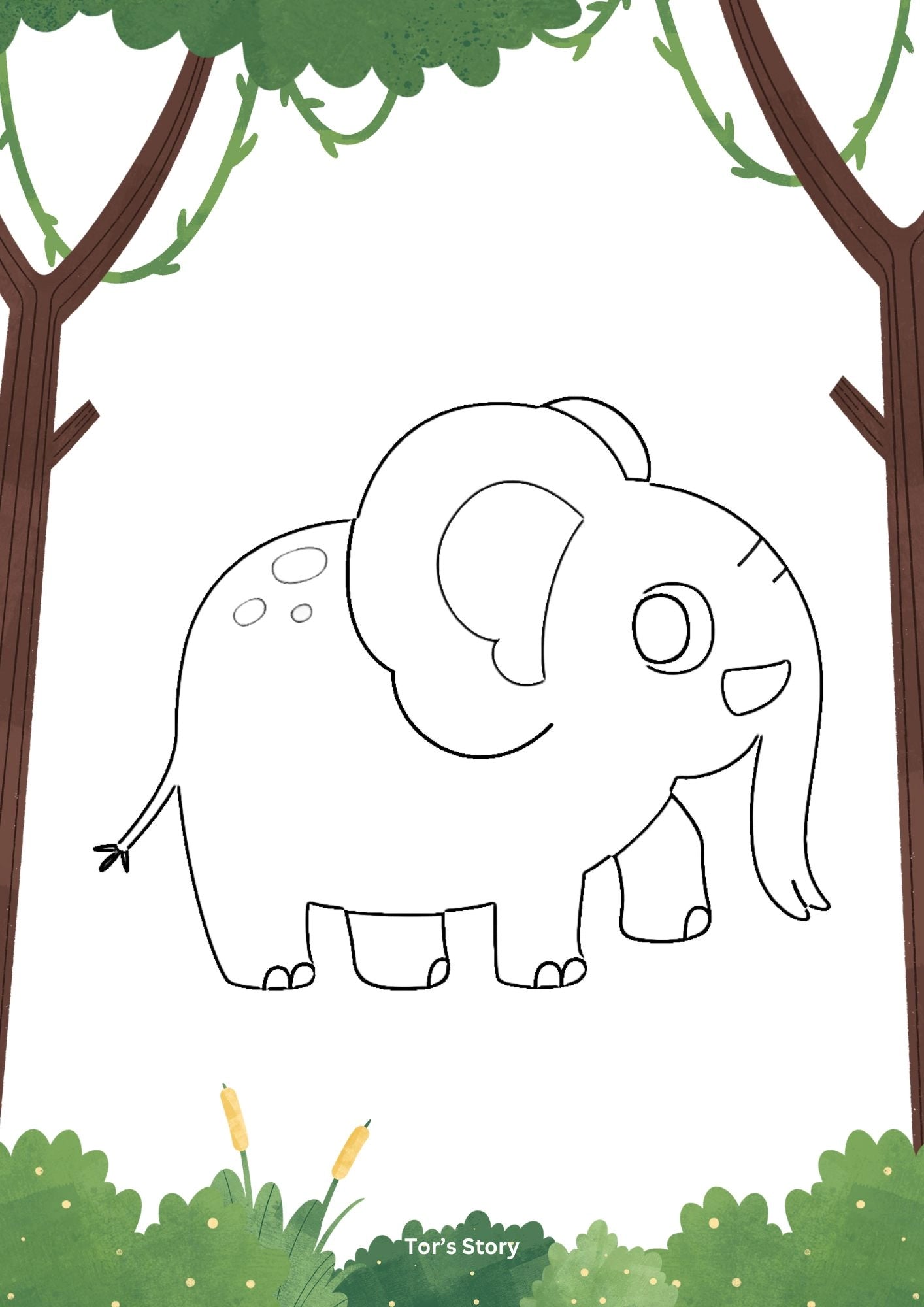 Jungle Animals - A Printable Colouring Book - Tor's Story