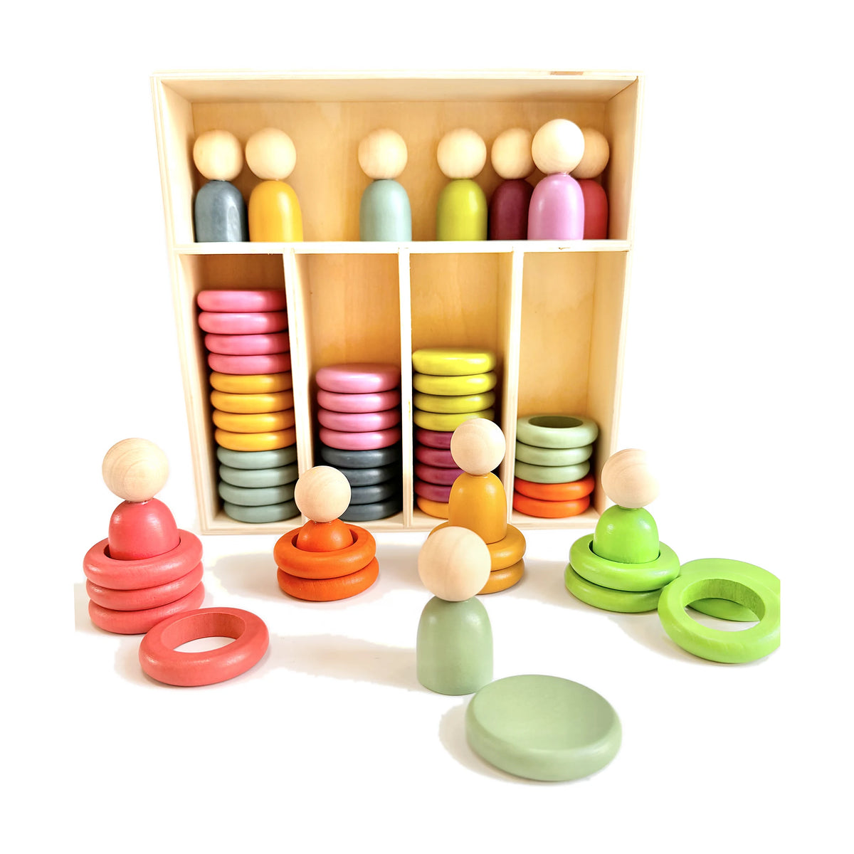 Montessori Peg Dolls and Matching Rings