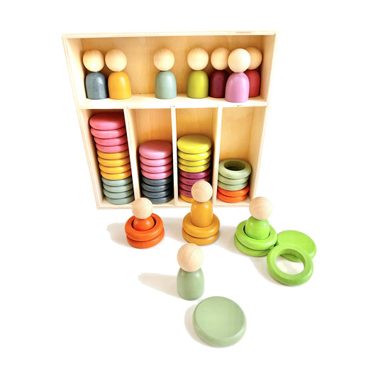 Montessori Peg Dolls and Matching Rings
