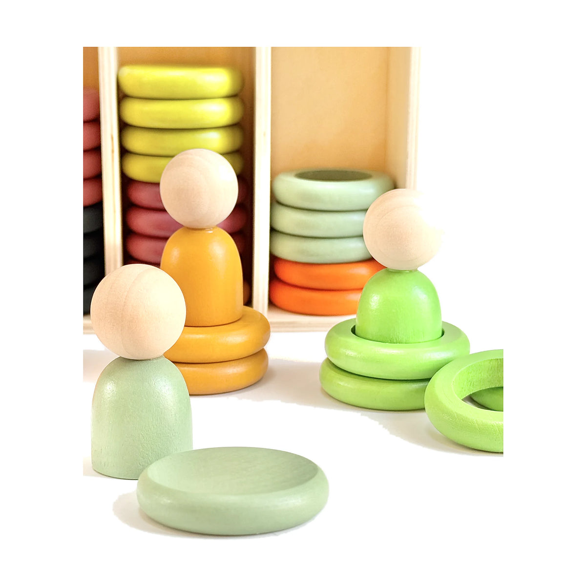Montessori Peg Dolls and Matching Rings