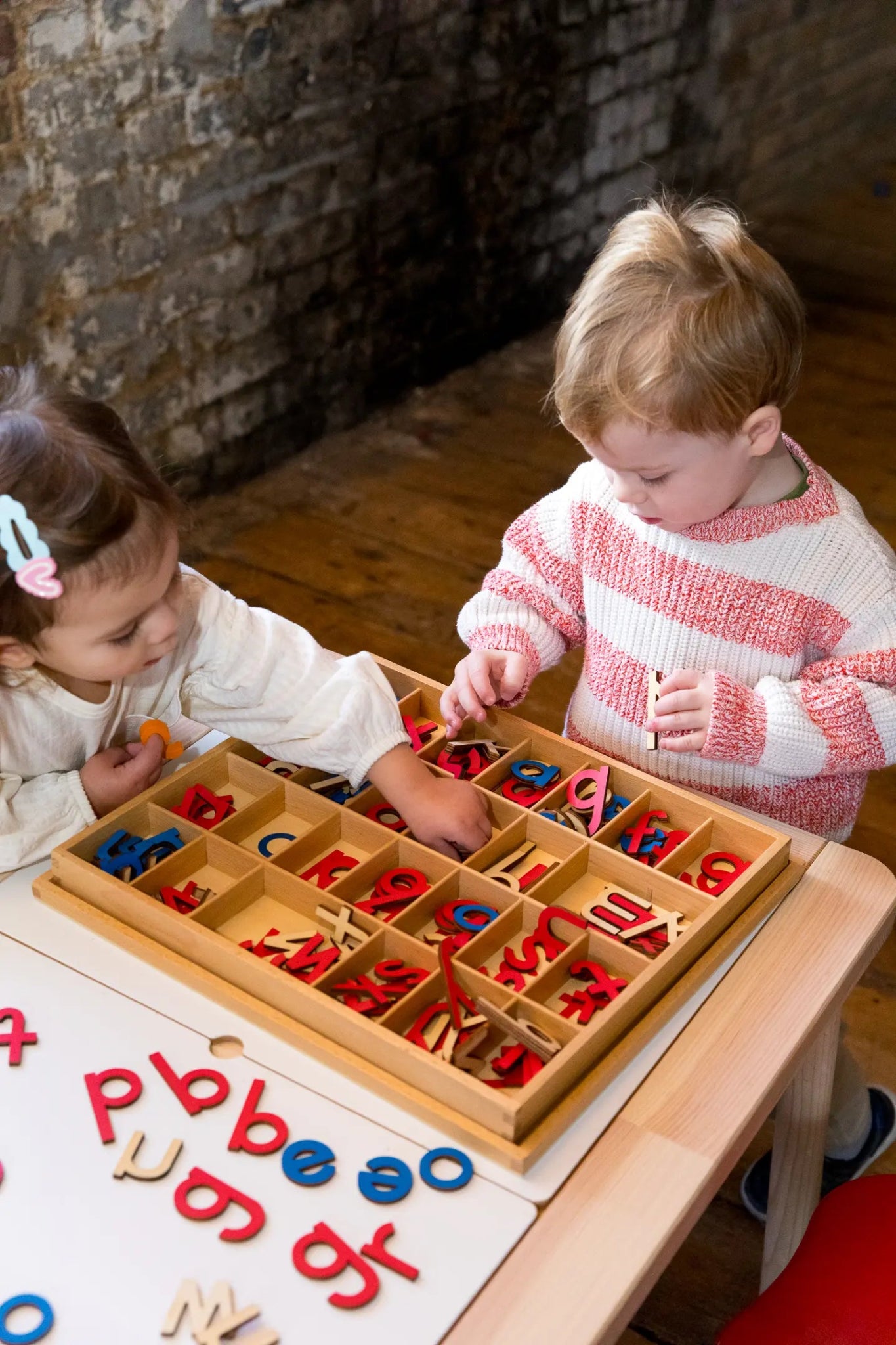 Montessori Wooden Alphabet Letter Box - Tor's Story