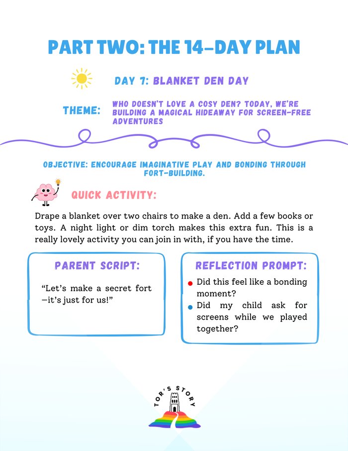 Day 7: blanket den day