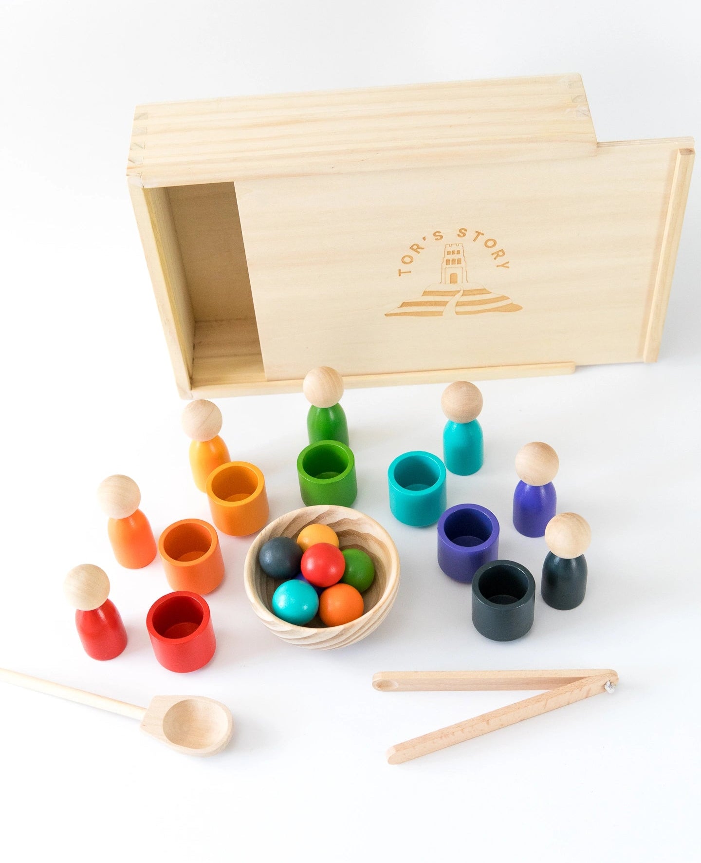 Rainbow Balls, Puppets & Sorting Cups - Tor's Story