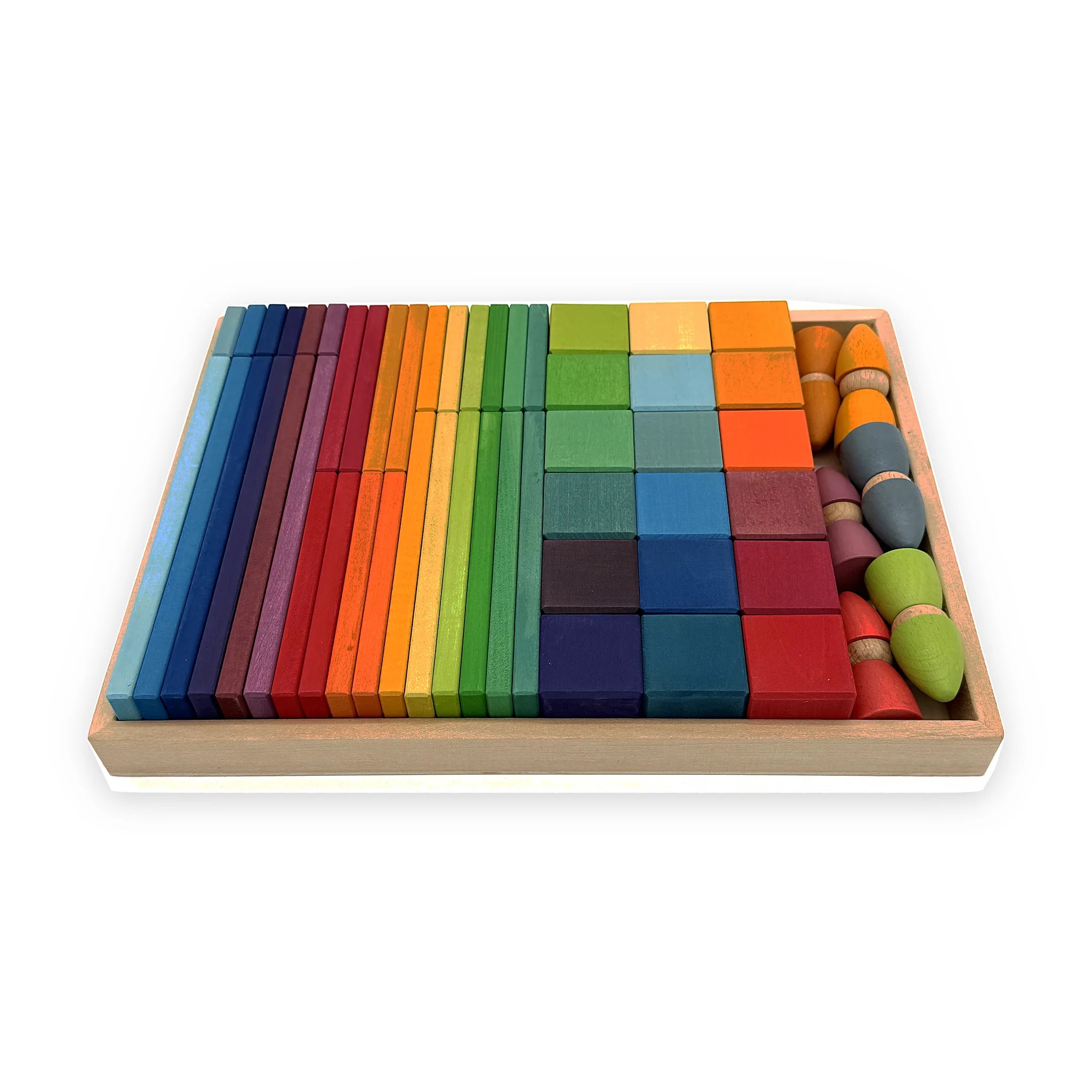 Rainbow Build & Stack Set with Peg Dolls