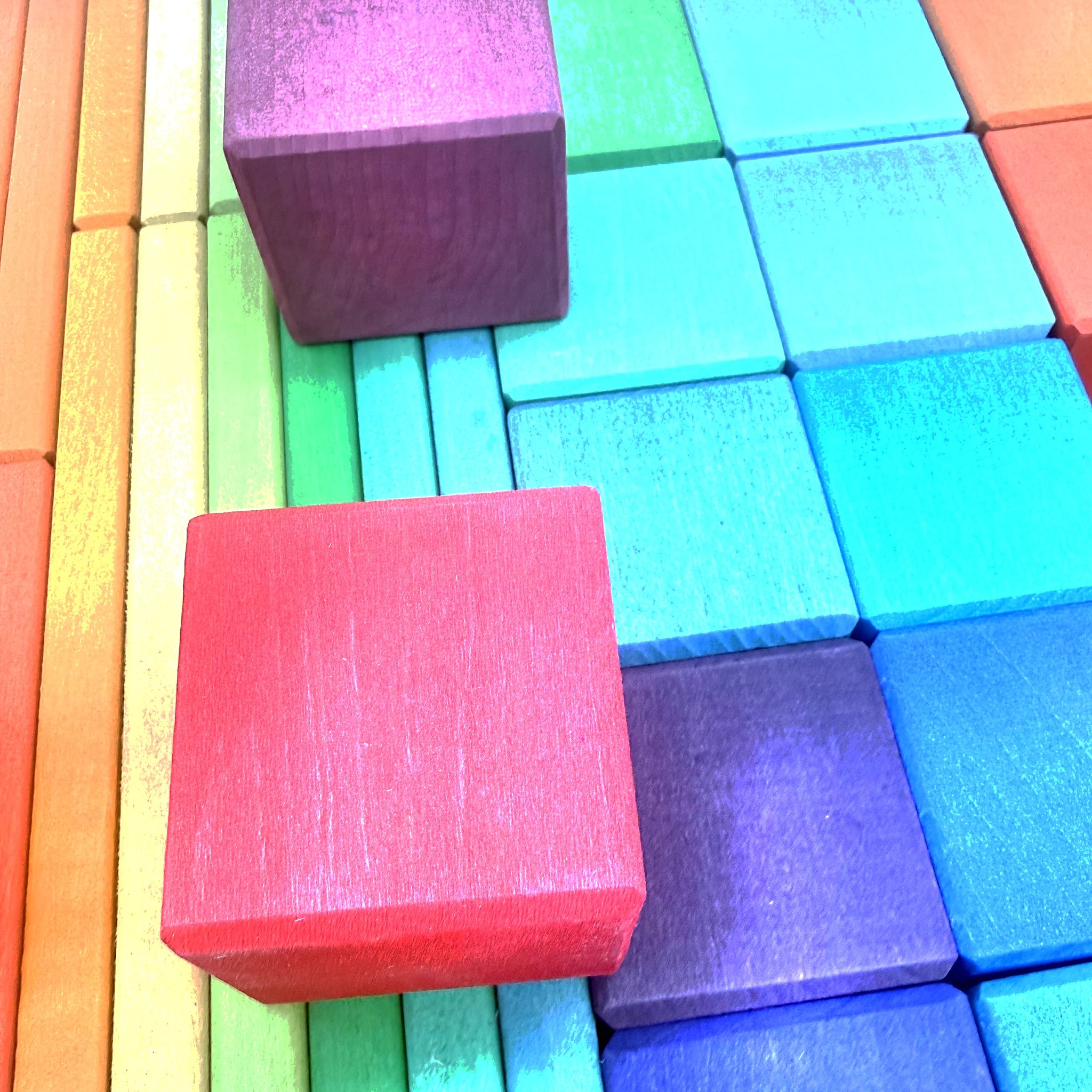 Rainbow Build & Stack Set with Peg Dolls