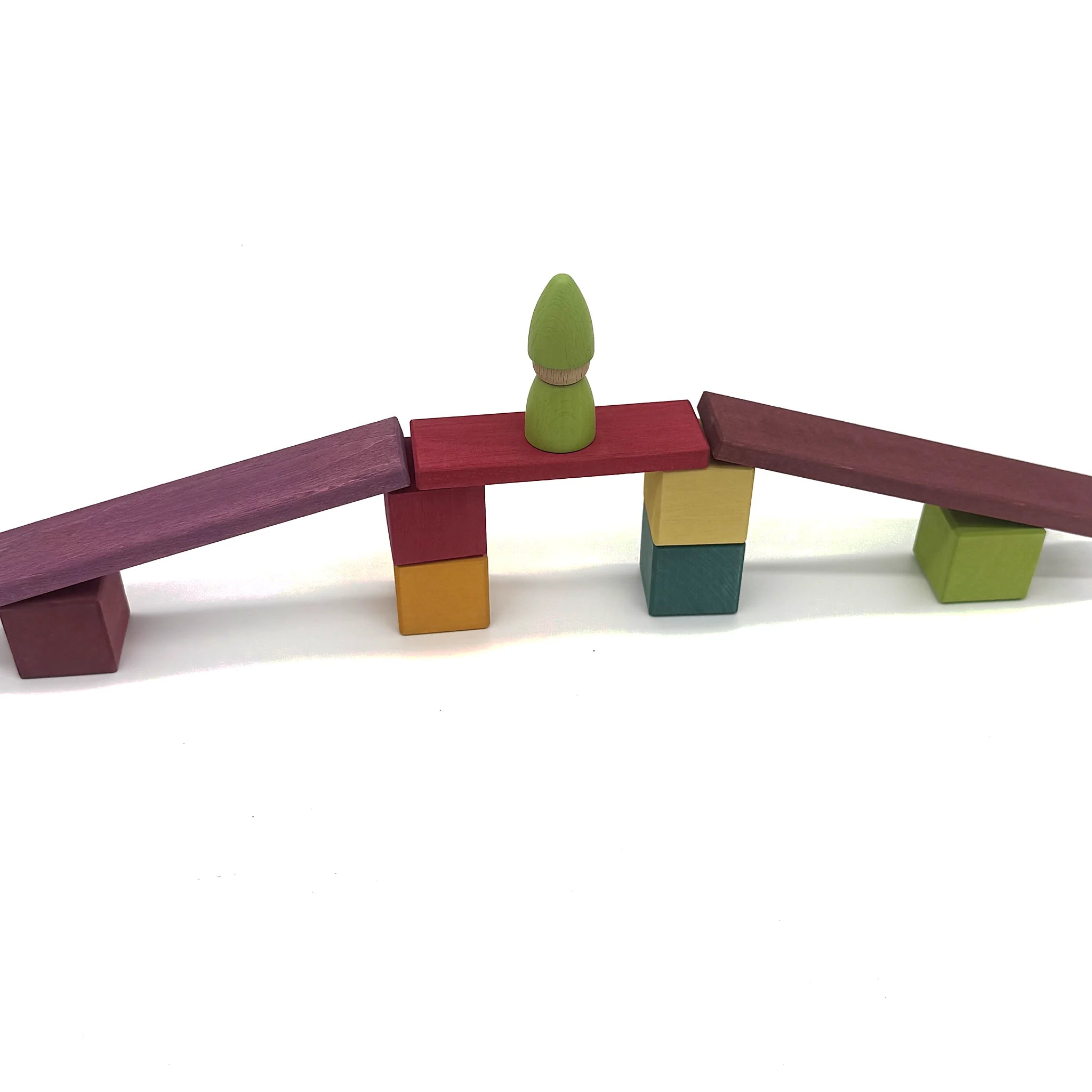Rainbow Build & Stack Set with Peg Dolls