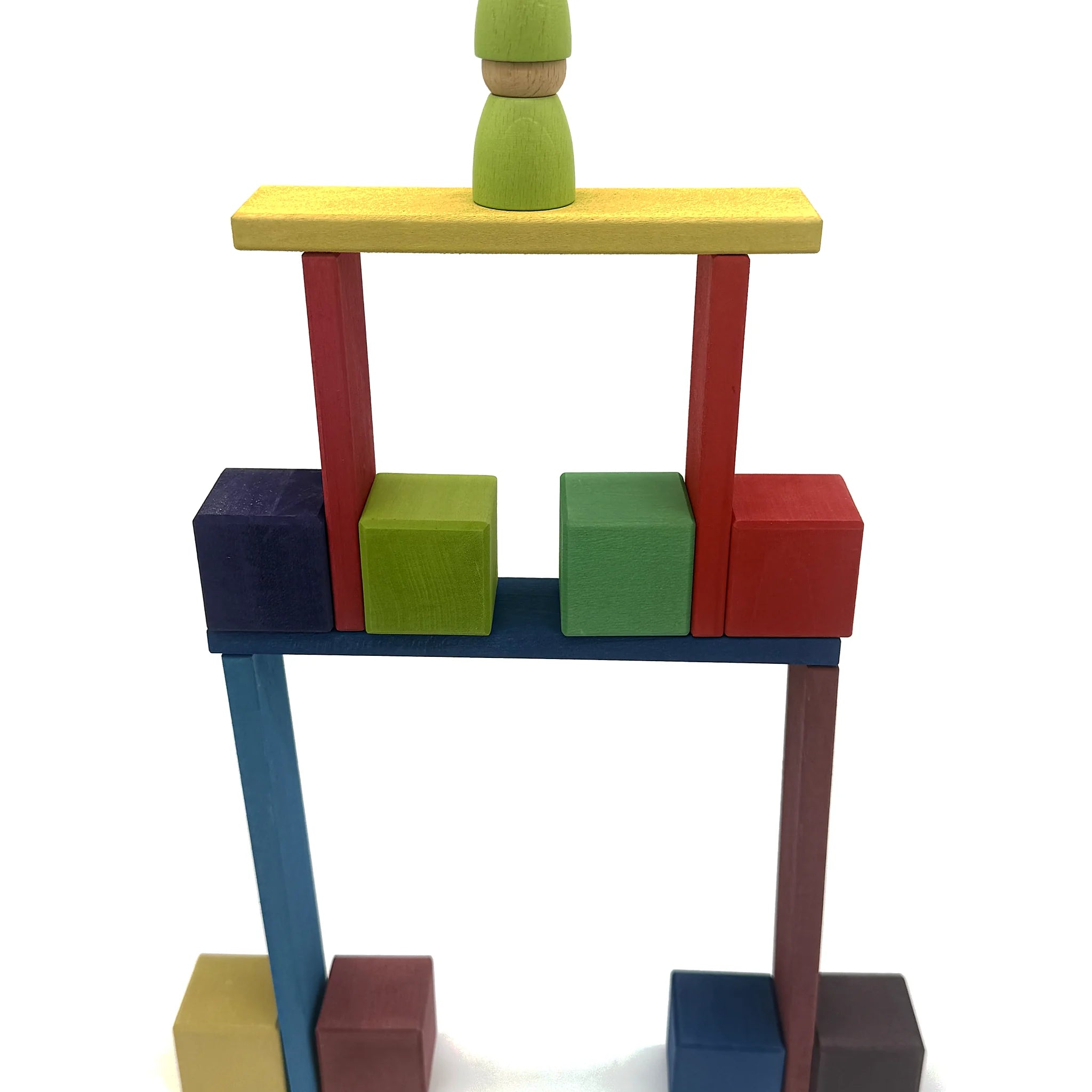 Rainbow Build & Stack Set with Peg Dolls