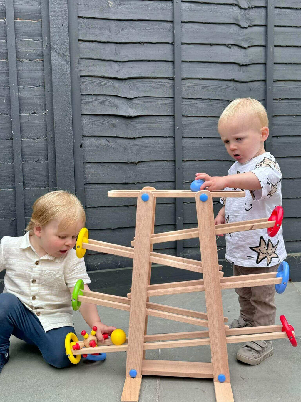 Wooden Shape Ramp Toy for Fun and Motor Skills – Tor's Story